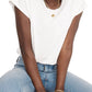Madewell Banded Muscle Tee in Eyelet White, Size Medium