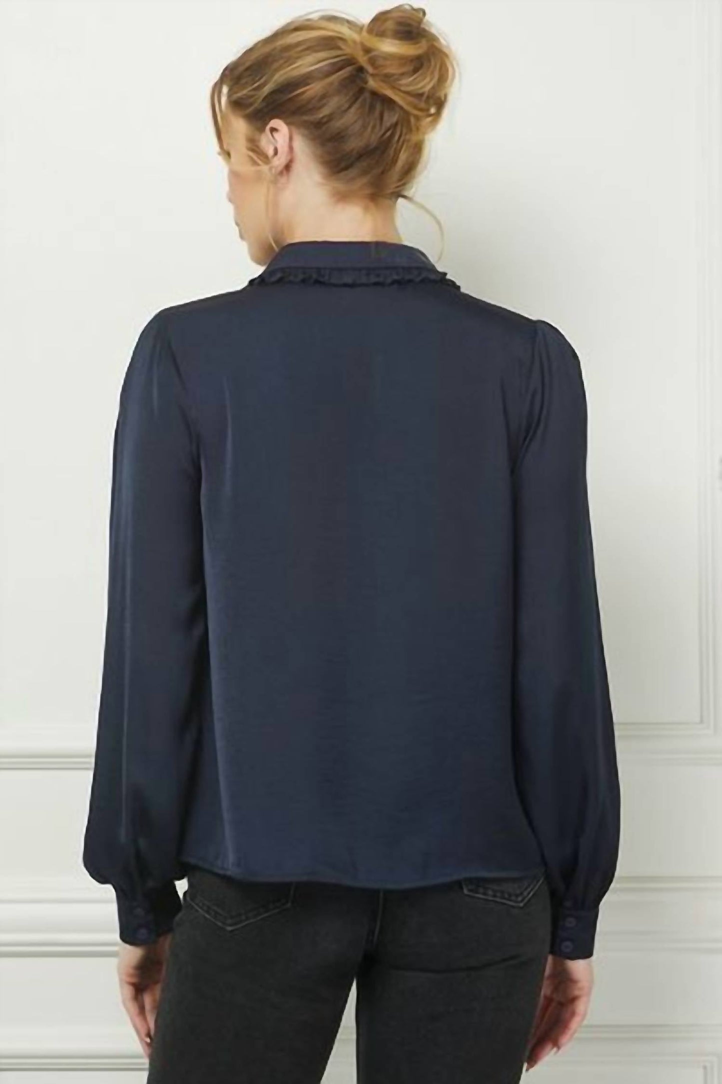 Allie Rose - Coco Scallop Collar Button Down Top