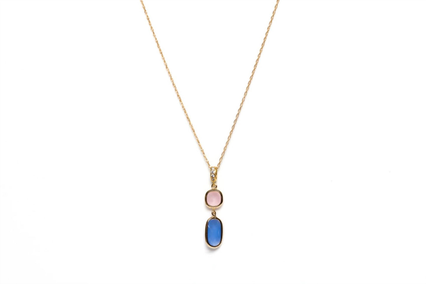 Avenue Chic - Women's Rectangular Drop Necklace