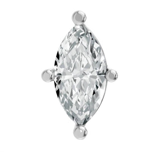 Aamiaa - Women's Marquise Shape 4 Prong Push Back Studs