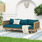 Claremont 3 Seater Daybed Teak Acacia Wood Water Resistant Cushions