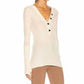 Enza Costa - Cashmere Longsleeve Cuffed Henley Top