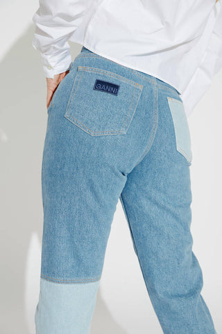 Ganni - Cutline Denim Swigy Pants