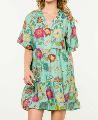 Thml - Hibiscus Puff Sleeve Floral Dress
