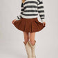 Bluivy - Women's Inner Tank Top Fuzzy Striped Knit Sweater