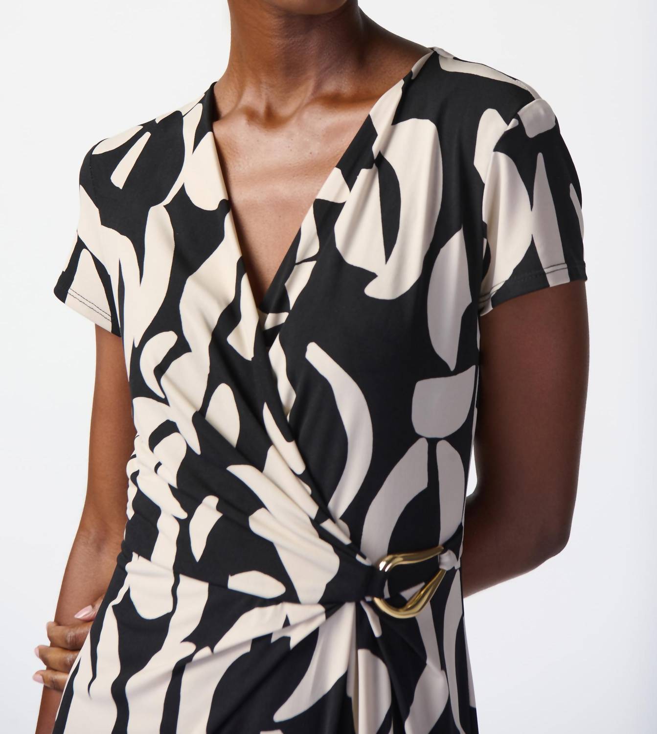Joseph Ribkoff - Geometric Wrap Front Dress