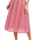 Eva Franco - Textured Plaid Midi Skirt