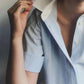 Lafayette 148 - Striped Cotton Montauk Cropped