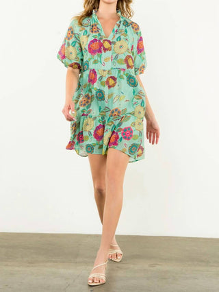 Thml - Hibiscus Puff Sleeve Floral Dress