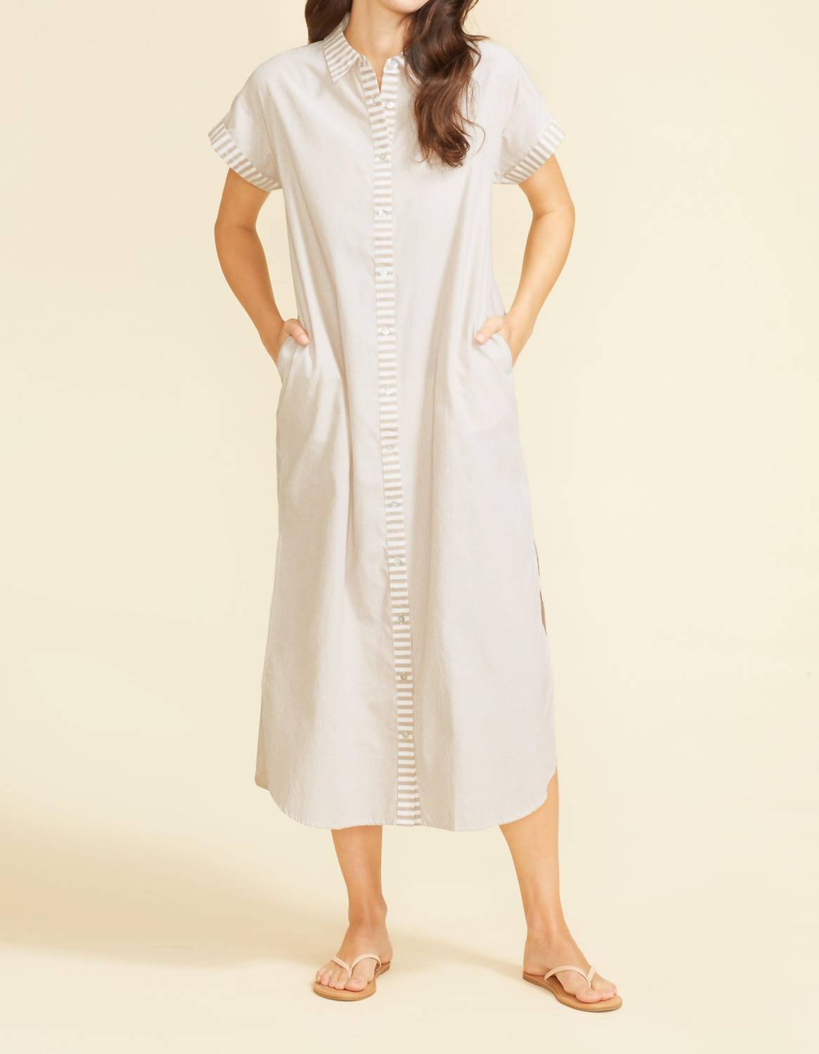 Sitano - Women's Riga Short Sleeve Midi Dress