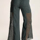 Xcvi - Pull-on Linen Crochet Pant