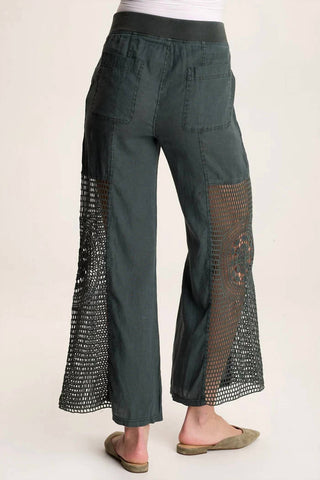 Xcvi - Pull-on Linen Crochet Pant