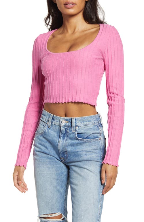PacSun Candy Split Sleeve Sweater in Pink, Size Medium