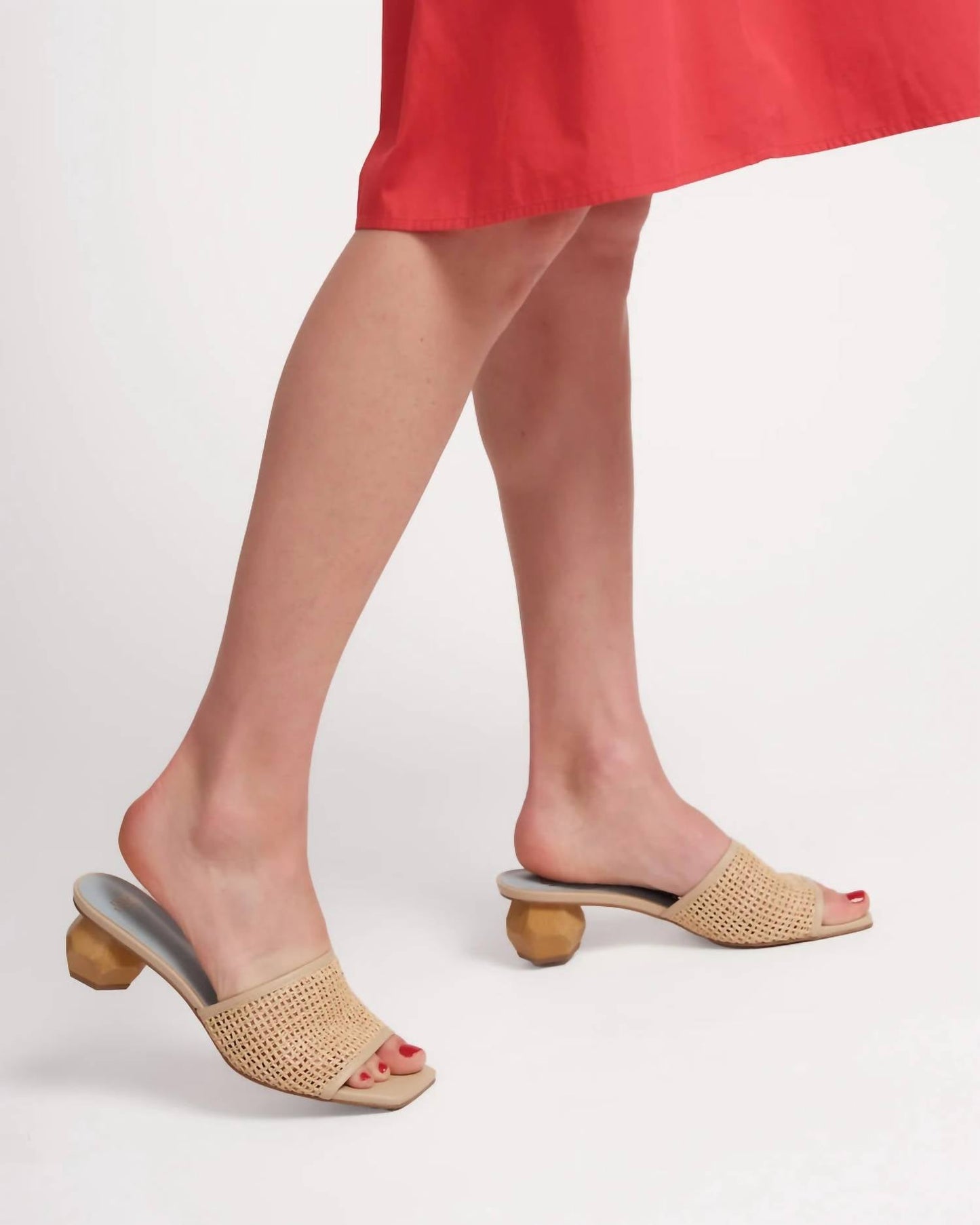 Frances Valentine - Women's Raffia Mesh Slide Sandal