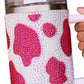Julia Rose - 40 Oz Cow Print Rhinestone Tumbler