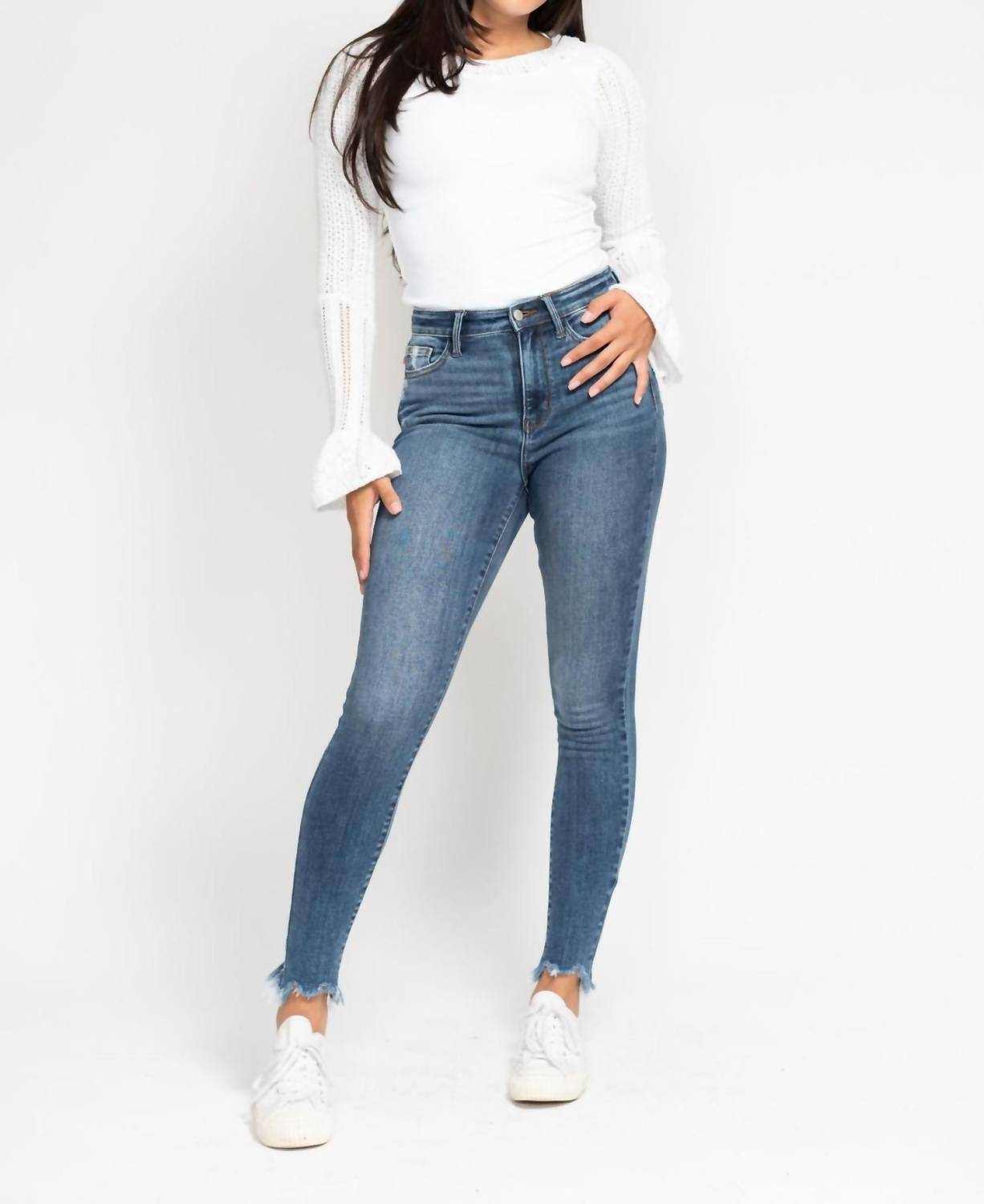 Judy Blue - High Waist Skinny W/ Destroyed Bottom