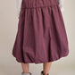 Easel - Balloon Hem Parachute Midi Skirt With Side Pockets