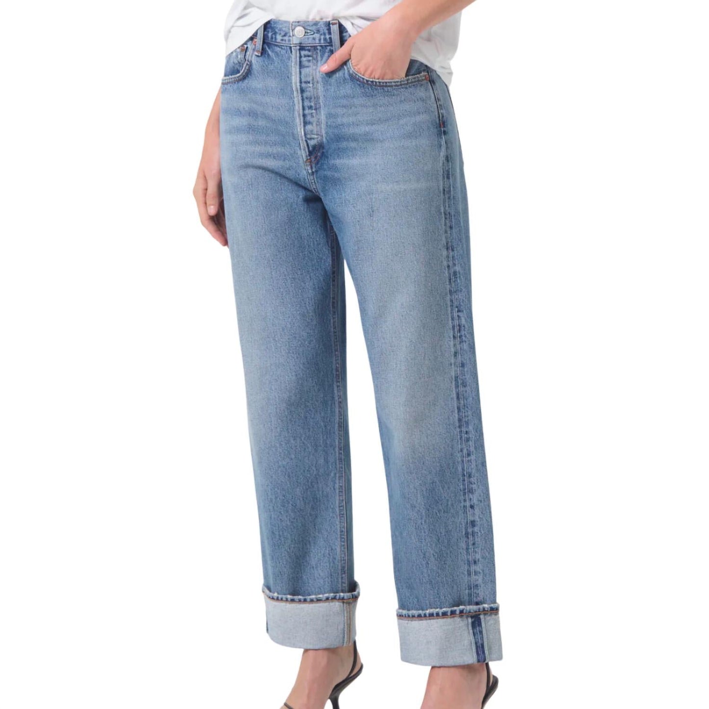 Agolde - Fran Low Slung Easy Straight Jean