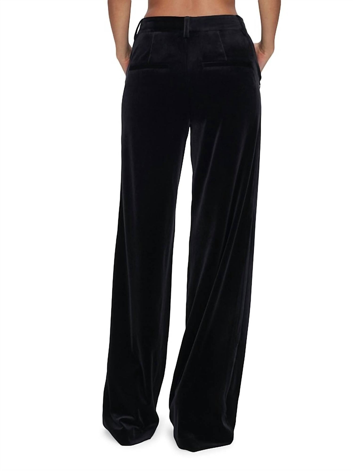 Good American - VELVET WIDE LEG TROUSER