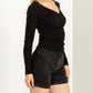 Wishlist - V-neck Ruched Top