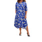 On The Plus Side - Printed 3/4 Sleeve Edyth Dress - Plus Size