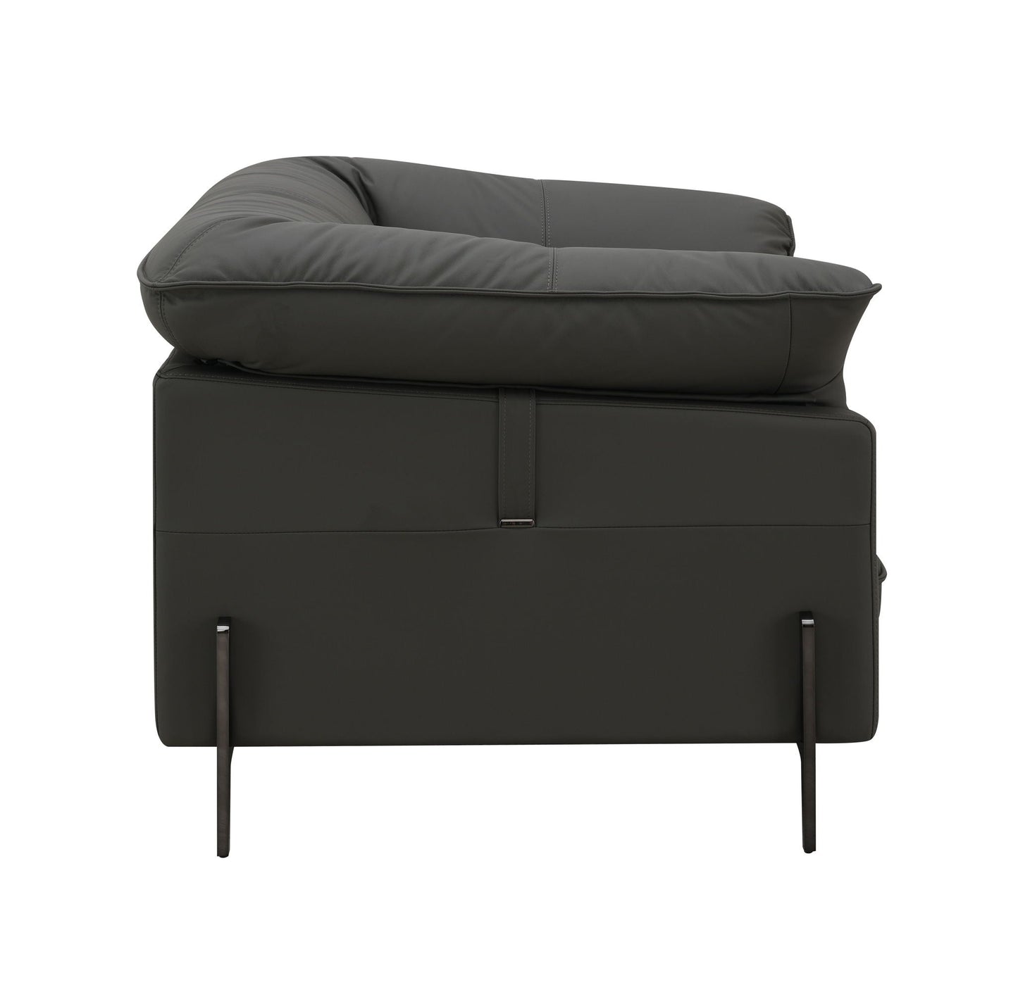 Tadi Top Grain Leather Chair - Black