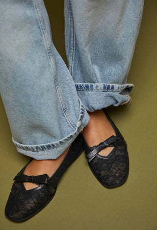 Free People - Women's Mesh Mania Bow Flats