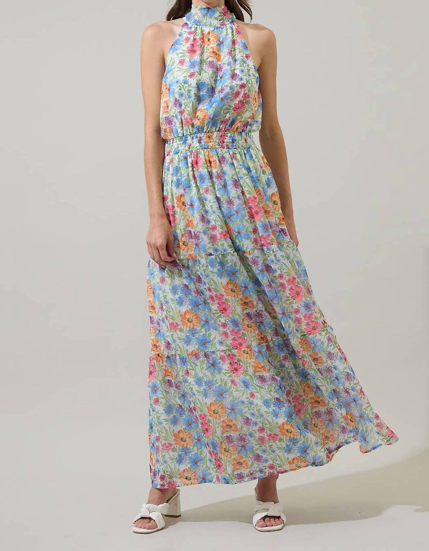 Sugarlips - Ezia Garden Jetter Halter Maxi Dress