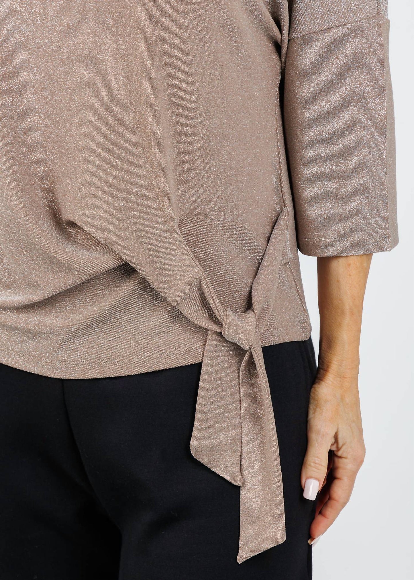 Oui - Women's Lurex Tie Top