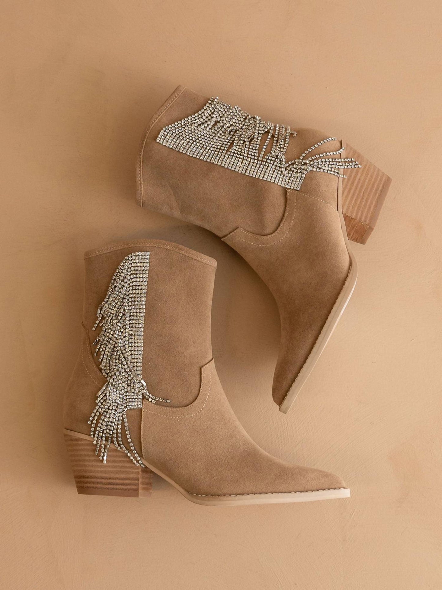 Oasis Society - Women's Rhinestone Fringe Cowboy Western Boot