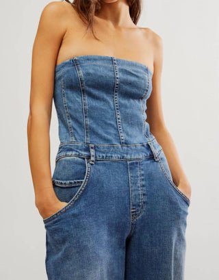 Free People - Je Suis Pret Barrel Jumpsuit - Petite