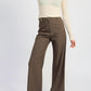 Emory Park - Straight Leg High Waist Buckle Trousers