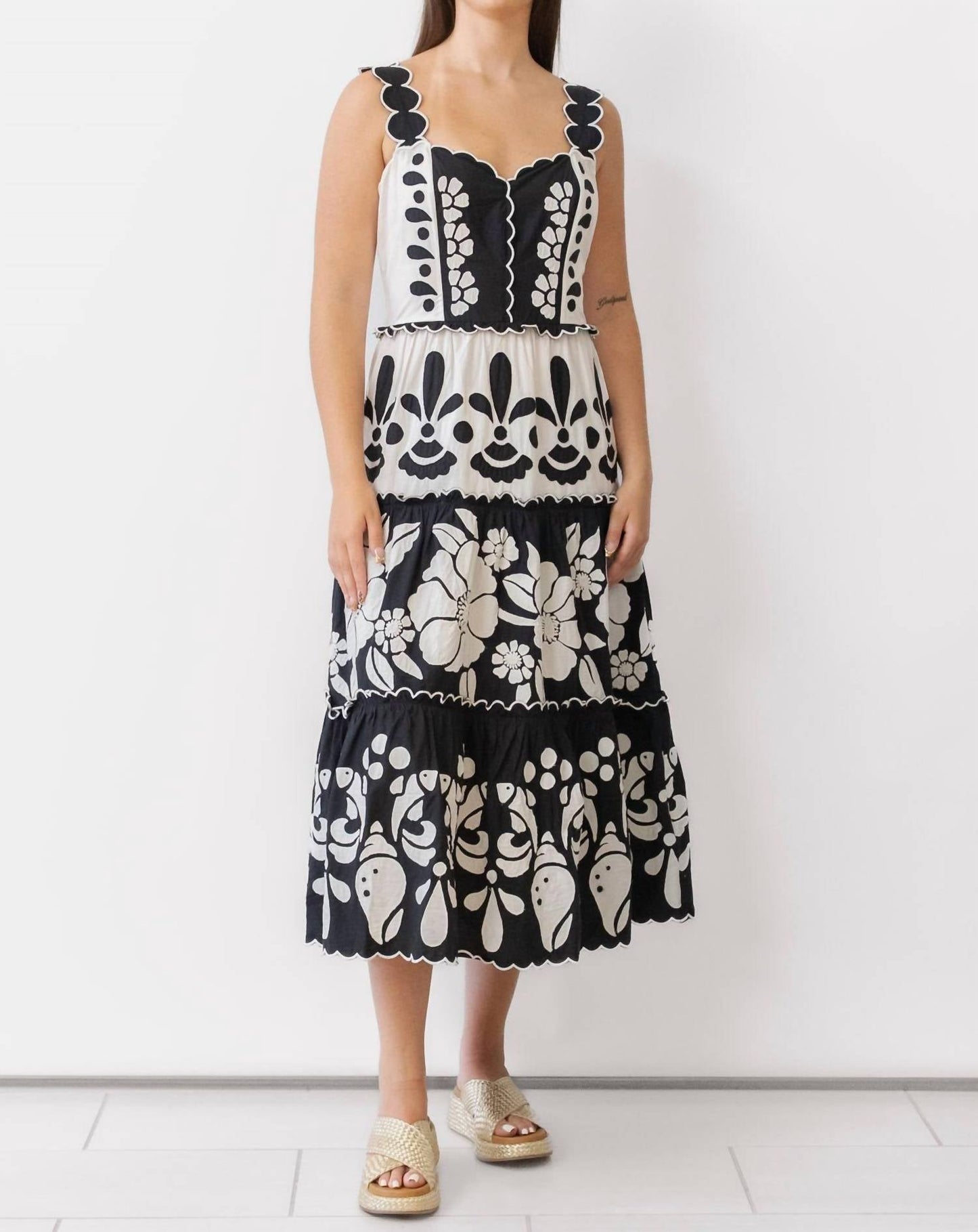 Farm Rio - Summer Cutwork Midi Dress