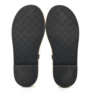Chanel - Women's Lambskin Chain Thong Espadrille Sandals