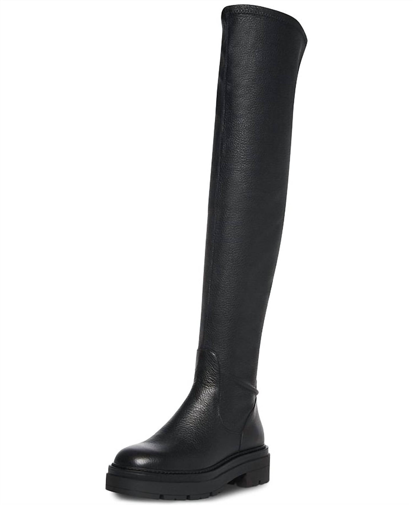 Steve Madden - Women's Gibbs Block Heel Rounded Toe Over The Knee Leather Fashion Boots