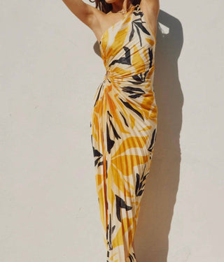 Dress Forum - Malibu Asymmetrical Pleated Maxi Dress