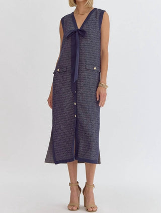 Entro - Tweed Majesty Midi Dress