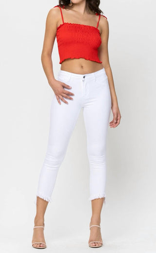 Cello - Mid Rise Crop Skinny Jeans