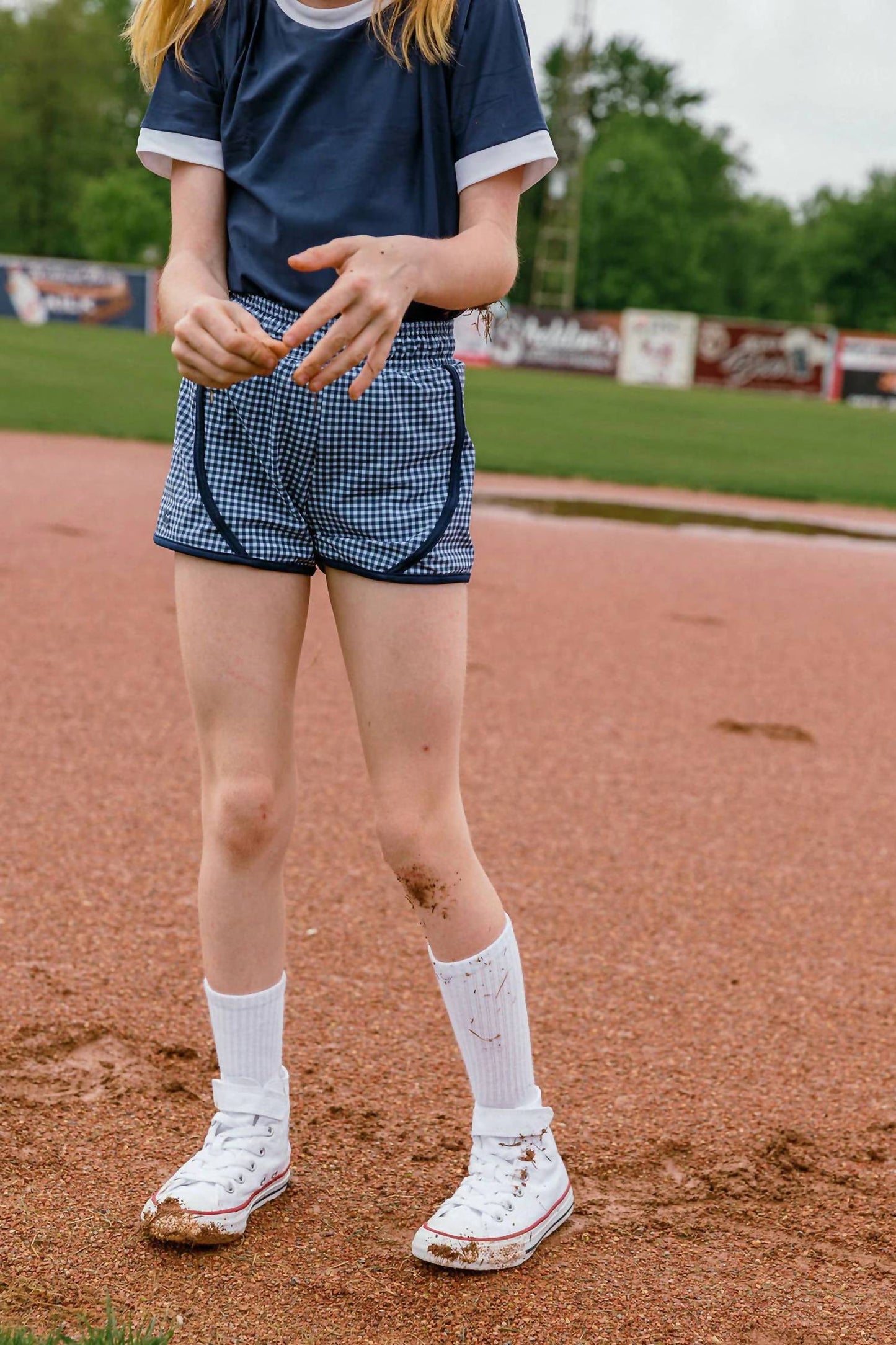 Courtside Kids - Girl's Gingham Super Short