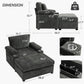 Modern Oversized Chair With Ottoman, Cupholders And USB Charging Ports