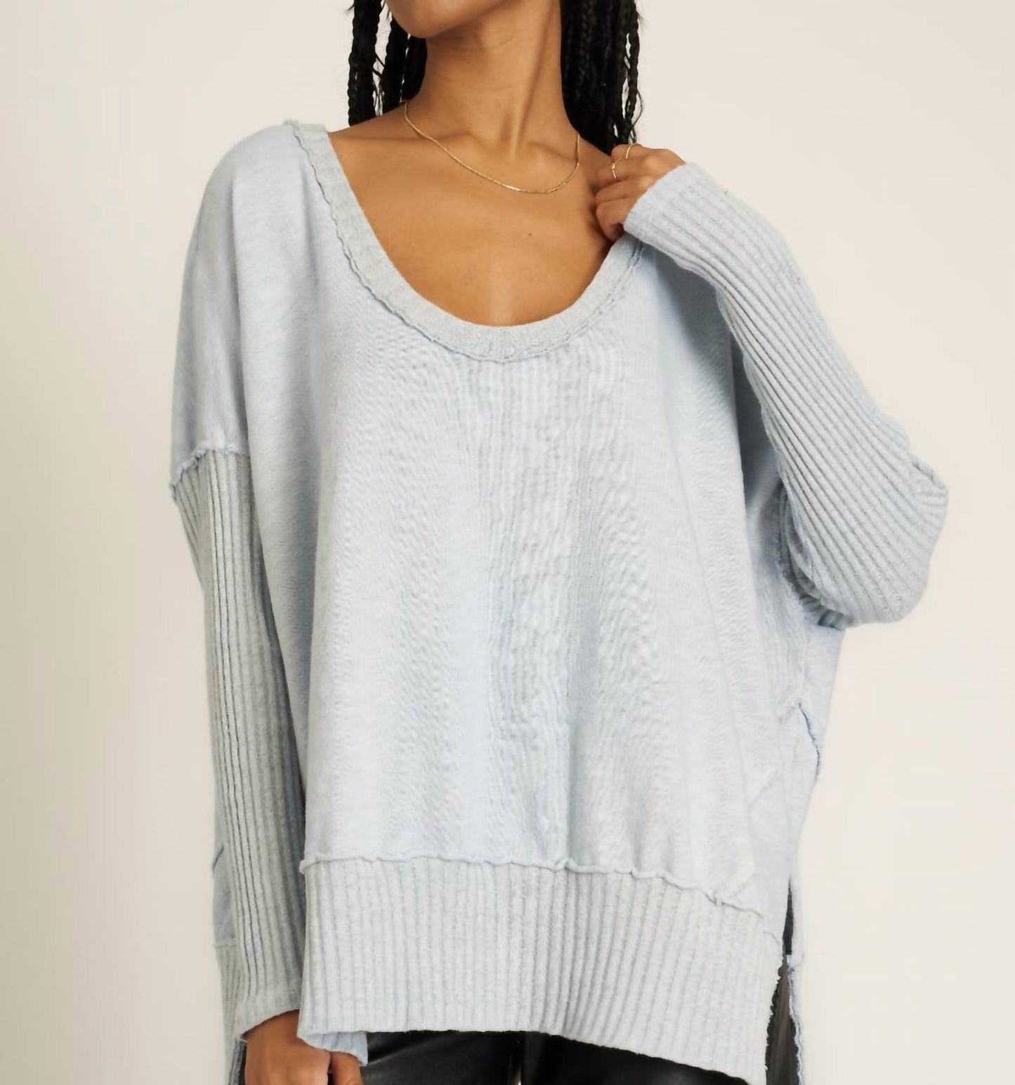 Project Social T - Quinn Mixed Fabric Pullover