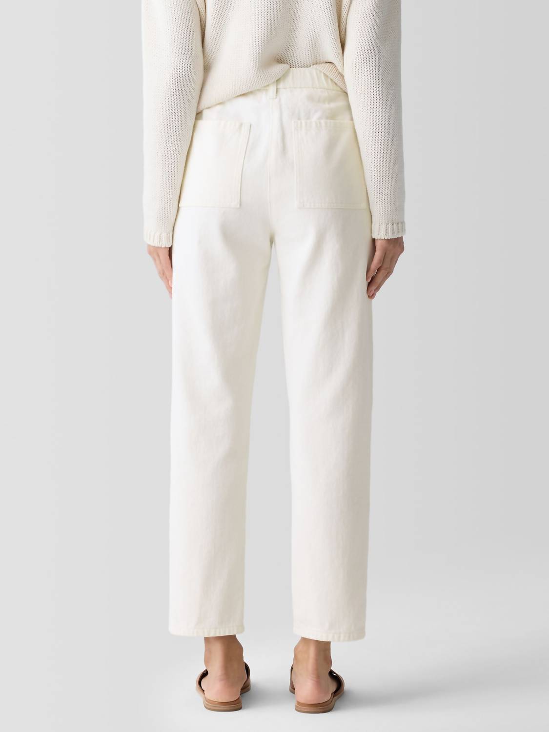 Eileen Fisher - Undyed Utility Organic Cotton Tapered Pants