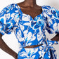 Cleobella - Rayna Floral Print Puff Sleeve Crop Top