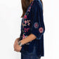 Johnny Was - VELVET BOATNECK BLOUSE NIKKOLA