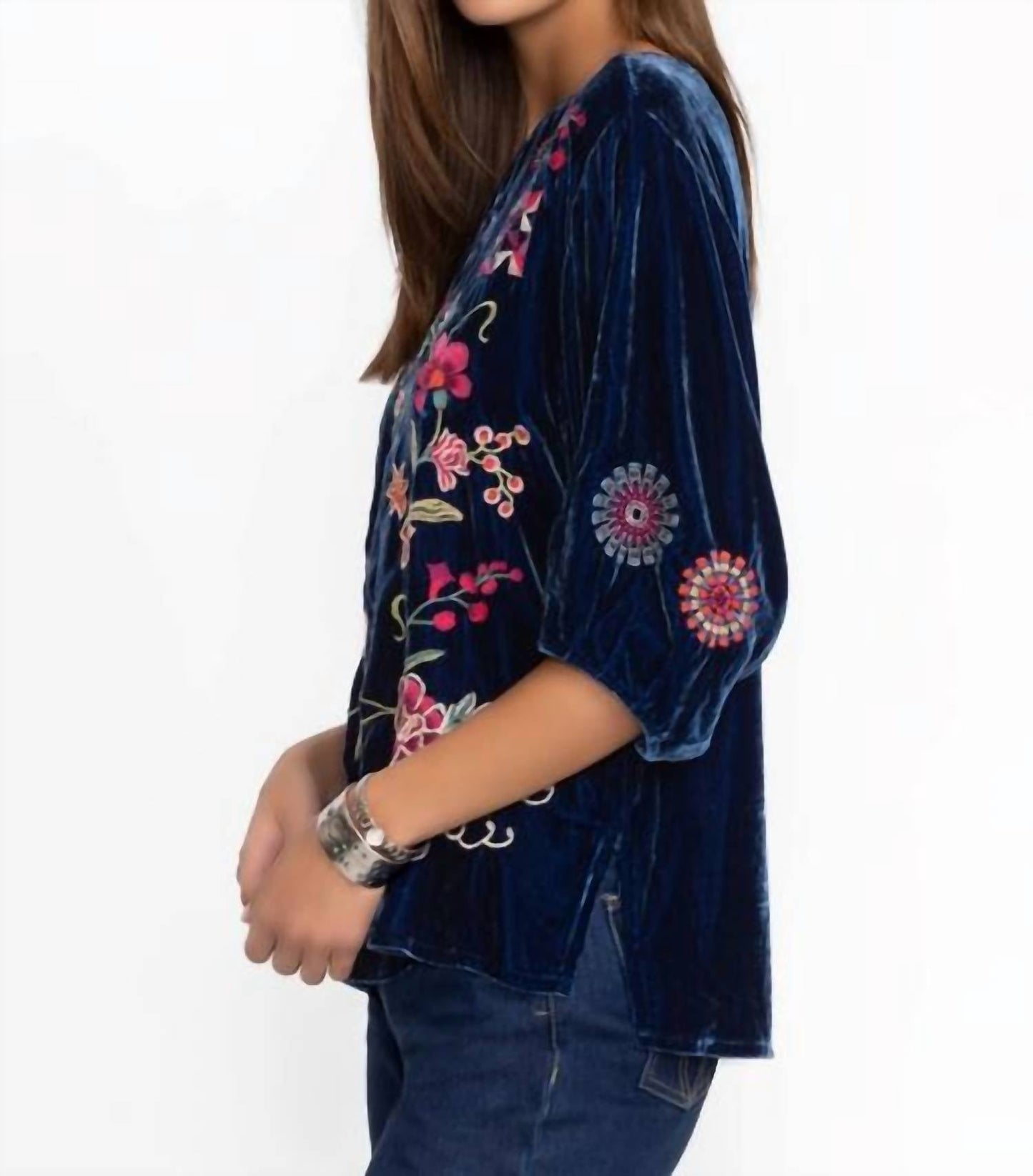 Johnny Was - VELVET BOATNECK BLOUSE NIKKOLA
