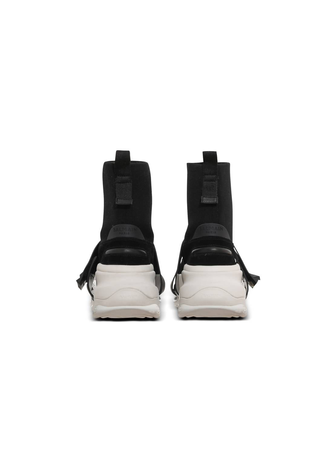 Balmain - Men's B Bold Strap Knit & Suede High-top Sneakers