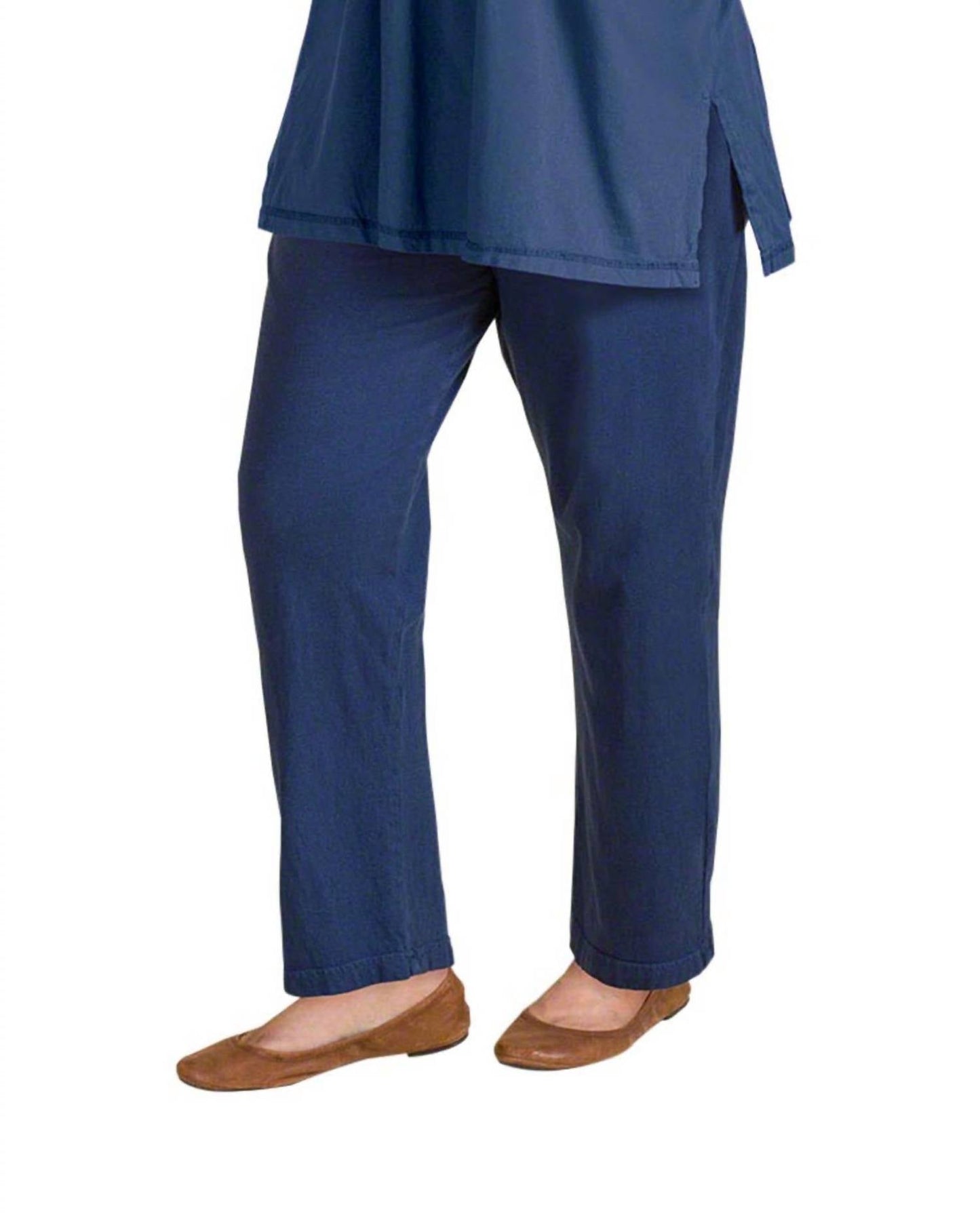 On The Plus Side - Relaxed Cotton Knit Pants - Plus
