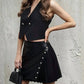 Coalition La - Mia Allure Vegan Leather Vest And Skirt Set