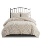 King/Cal King 3 Piece Tufted Cotton Chenille Damask Duvet Cover Set