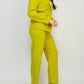 A.C.G. Los Angeles - Midrise Dressy Pants & Button Front Blazer Set